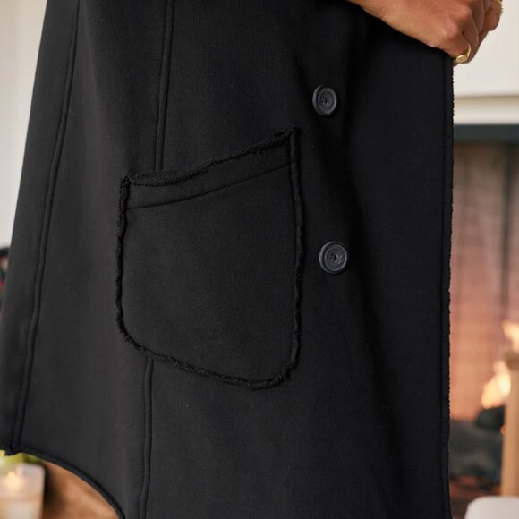 NEW Frank & Eileen Belfast Trench Coat Black Triple Fleece | Size M - Picture 4 of 13